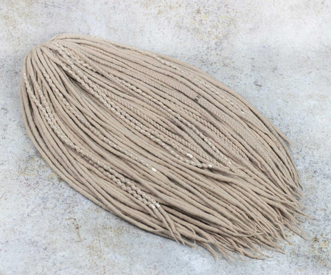 Sand blonde dreadlock extensions