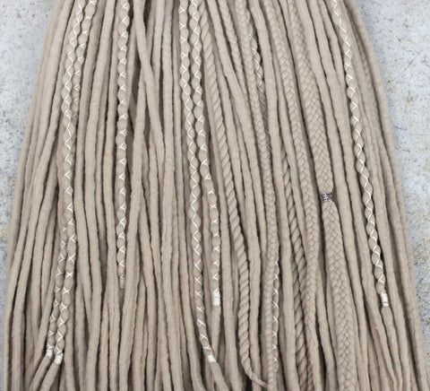 Sand blonde dreadlock extensions