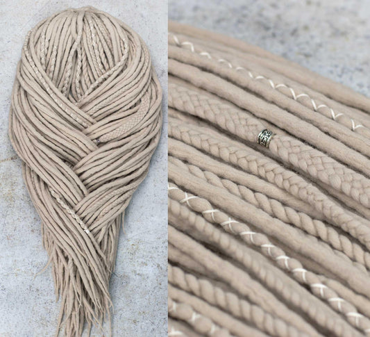Sand blonde dreadlock extensions 2200