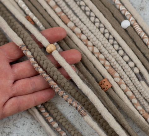 Blonde Viking Wool Dreadlocks Ponytail