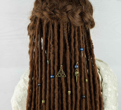 Blue gothic dread bead set