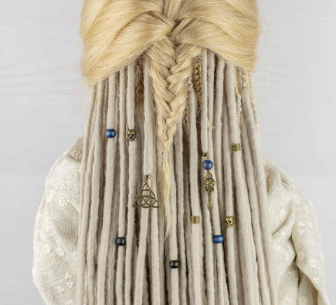 Blue gothic dread bead set