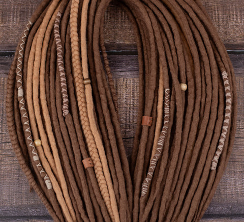 Caramel Viking Wool Dreads
