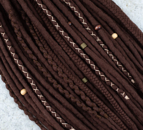 Chocolate wool dreads