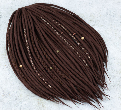 Chocolate wool dreads
