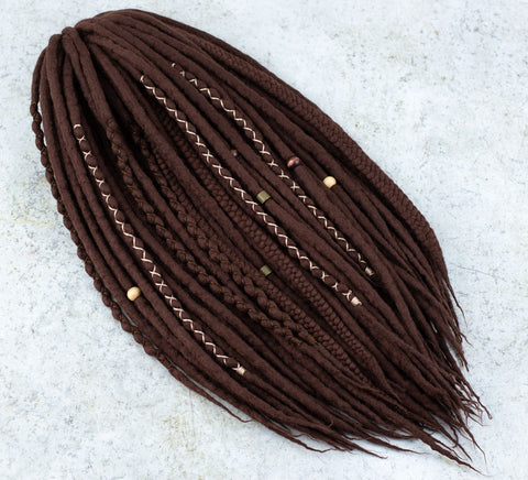 Chocolate wool dreads