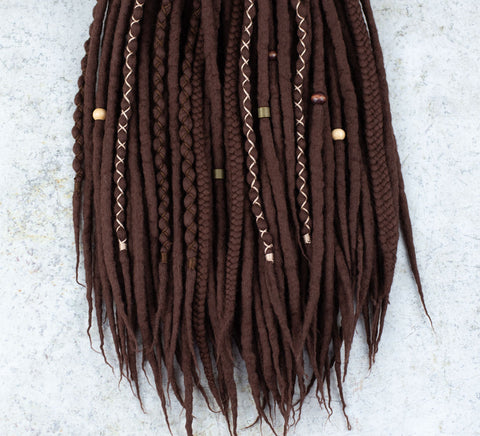 Chocolate wool dreads