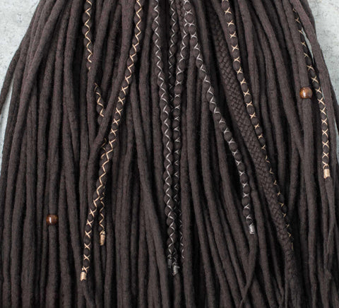 Budding tree partial set – 20 double ended wool dreads