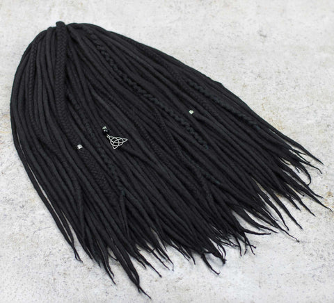 Dark viking wool dreads