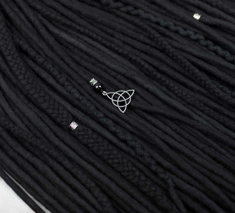 Dark viking wool dreads