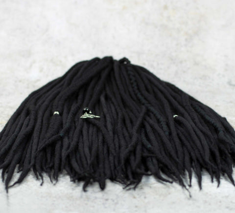 Dark viking wool dreads