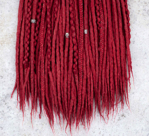 Flamenco wool hair extensions