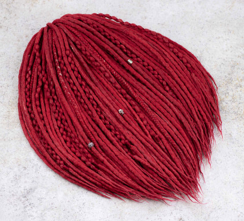 Flamenco wool hair extensions