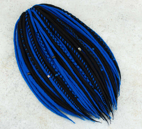 Forget Me Not Black and Blue Hair Extensions