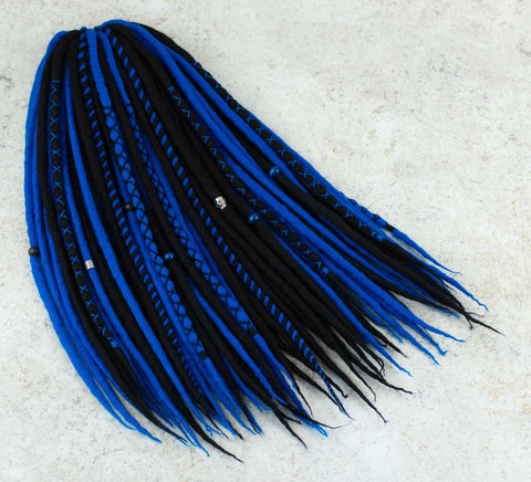 Forget Me Not Black and Blue Hair Extensions