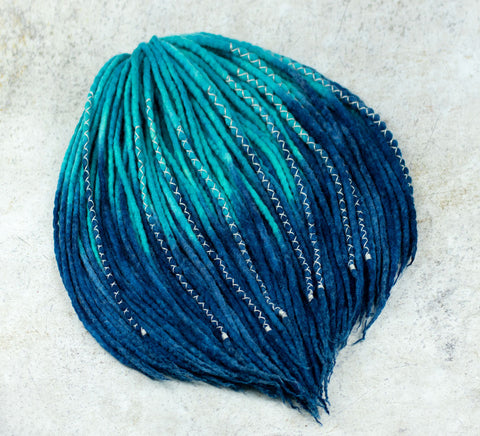 Jeans wool dreadlock extensions