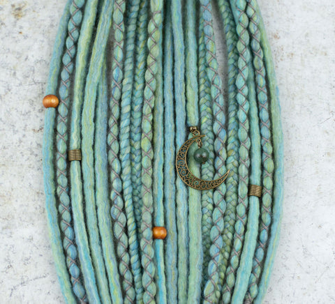 Luna Moth Wool Dreadlocks Ponytail