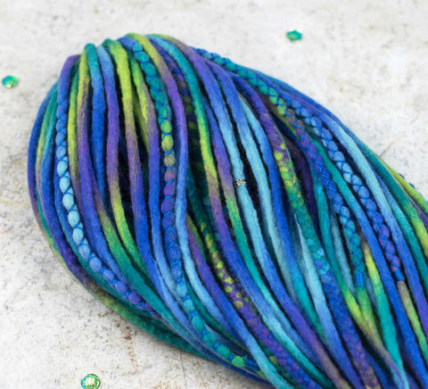 Mermaid dreadlock extensions