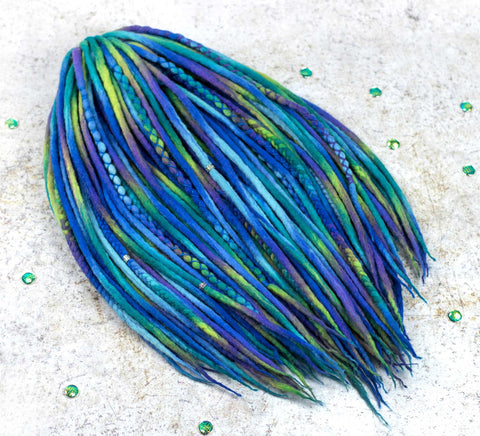 Mermaid dreadlock extensions