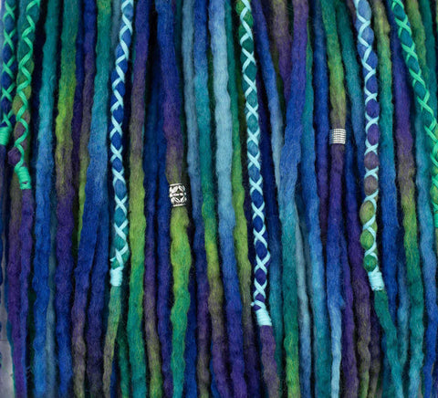 Mermaid wavy wool dreadlocks