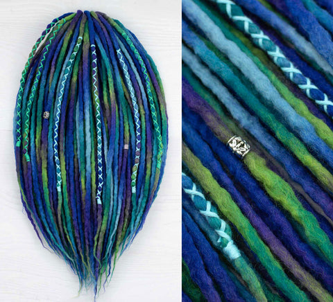 Mermaid wavy wool dreadlocks