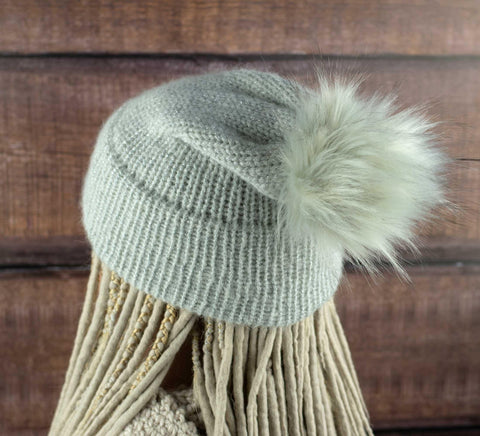 SILVER Glittering winter hat