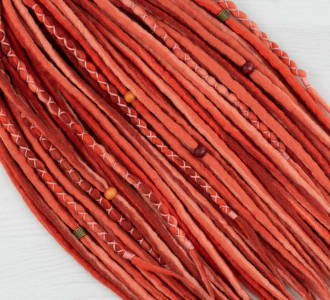 Velvet dreadlock extensions