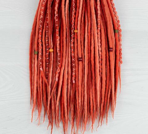 Velvet dreadlock extensions