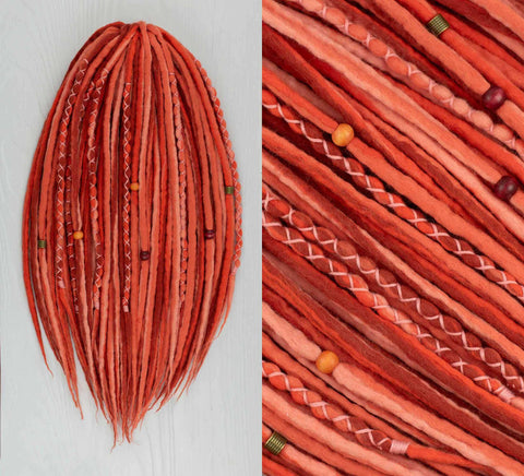 Velvet dreadlock extensions