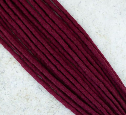 Wine red wool locs (Set of 10 pcs)