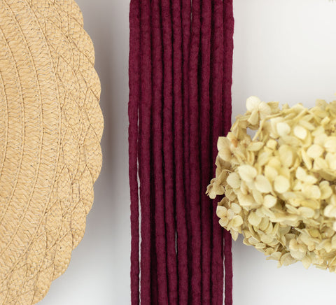 Wine red wool locs (Set of 10 pcs)