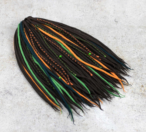 Wood dreadlock extensions