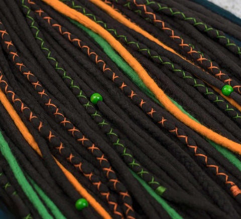 Wood dreadlock extensions