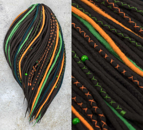 Wood dreadlock extensions