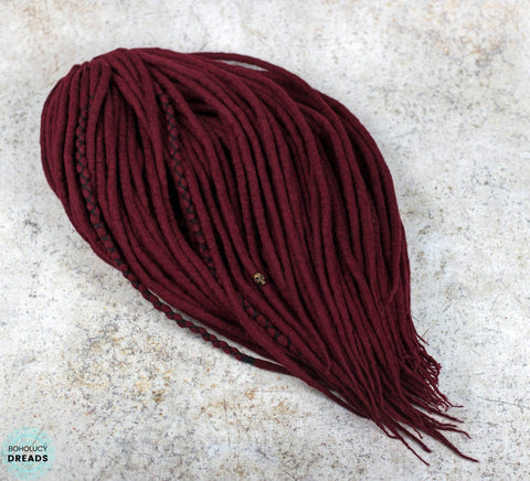 Wine wool dreads