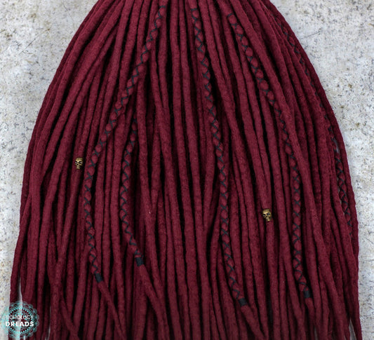Wine wool dreads 2200