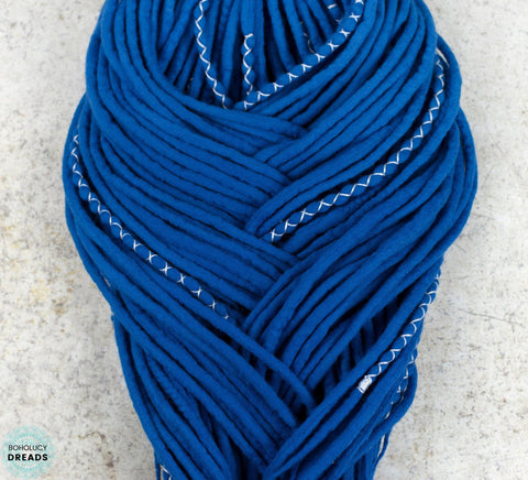 Royal blue merino wool dreadlocks