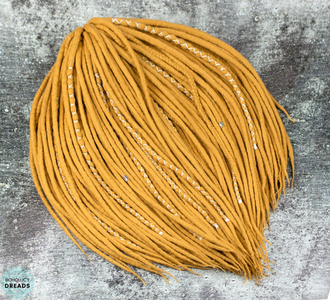 Honey wool dreadlocks