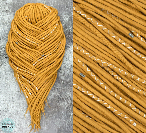 Honey wool dreadlocks
