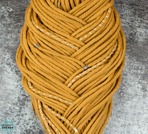 Honey wool dreadlocks